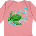 thumbnail image 4 of Inktastic Sea Turtle Swimming Boys or Girls Long Sleeve Baby Bodysuit, 4 of 5