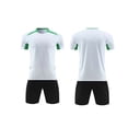 thumbnail image 2 of Odeerbi Conjunto de Uniformes de Entrenamiento de Fútbol de Malla Para Chicos Y Niñas Pantalones Cortos de Camiseta de Manga Corta En Cuadro Conjunto Atlético Seco Rápido Para 5-15 Años, 2 of 8