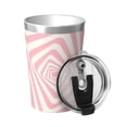 thumbnail image 2 of PAYOHTO Pink Geometric Wavy Insulated Stainless Steel Tumbler 12 oz Thermos Come with Straw Kids Leak-Proof Travel Mug Cup, 2 of 7