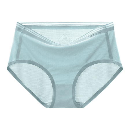 Fulorrnie Underwear for Women Plus Size Seamless Cute Comfort Panties High Waist Briefs Breathable Panty Blue XXL