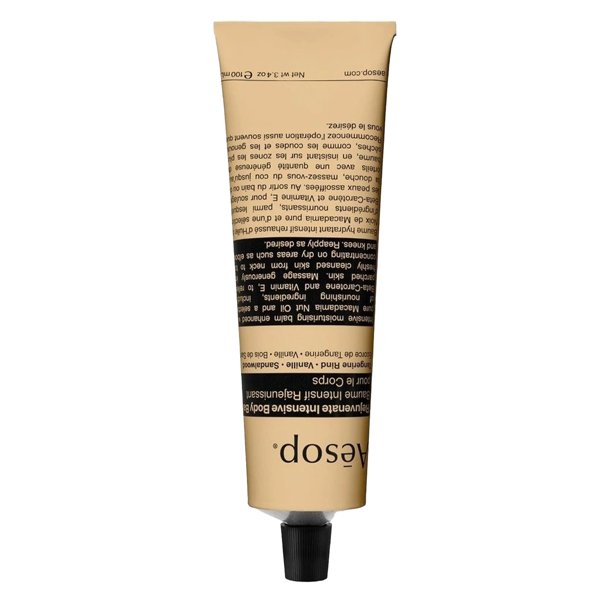 Bálsamo corporal intensivo Rejuvenate de Esopo | Suaviza y alisa la piel | Aceites hidratantes de nuez de macadamia y sándalo | 3,4 onzas/100 ml
