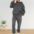 thumbnail image 1 of Ensemble de Survêtements Tendance Décontracté Simple pour Femmes (Khaki S), 1 of 6