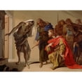 thumbnail image 2 of Cavallino, Bernardo 18x15 Gold Ornate Wood Framed with Double Matting Museum Art Print Titled - The Shade of Samuel Invoked by Saul, 2 of 4