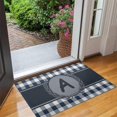 thumbnail image 2 of Buffalo Plaid Doormat Non-Slip Absorbent Resist Dirt Wreath Front Door Mat Machine Washable Letter A Welcome Mats Outdoor Inside Floor Rugs for Entryway 30" X 17", 2 of 6