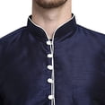 thumbnail image 3 of Men's Kurta Pant Set Silk Blend Comfortable Indian Dress Kurta Pant Set Party Wear, 3 of 5