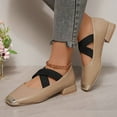 thumbnail image 5 of Mary Jane Shoes Women,Low Heel Straps Casual All Seasons Mary Jane Shoes for Daily Wear Work,Brown Mary Janes for Women,Khaki,10.5, 5 of 8