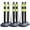 Black, variant on BESEA 6 Pack 40 Inch Traffic Delineator Posts, Delineator Post Cones with Fillable Base and 6.6FT Plastic Chain