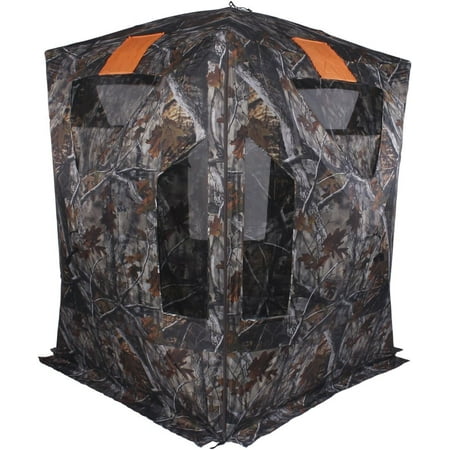 THUNDERBAY Two-Tall Extra Tall Hunting Blind with Carrying Bag 2-3 Person Pop Up Ground Blinds Portable Hunting Tent for Deer & Turkey Hunting