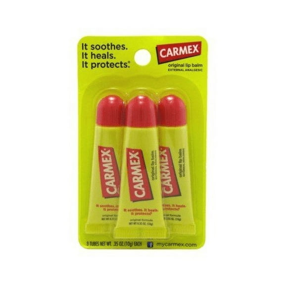 Carmex Orig Lip Balm Ultra Moisturizing, Classic Medicated, 0.35 oz, 4-Pack
