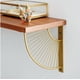 thumbnail image 3 of Juego de 2 soportes para estantes triangulares en forma de abanico dorados de metal flotante, soportes de pared, soportes para estantes, estantes de esquina resistentes, para el hogar, la, 3 of 5