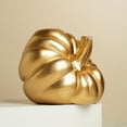 thumbnail image 5 of Halloween Pumpkin Decor Fall Pumpkin Decor Gold Accent Modern Indoor Statue for Home Table Shelf Mantel Halloween Thanksgiving 1 Pack, 5 of 7