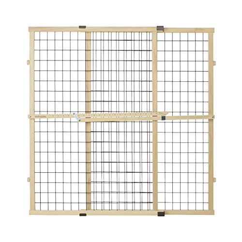 Pressure Mount 37 Tall, Sustainable Hardwood Fits 29.5-48 Wide North States MyPet 37 Tall & 48 Wide Wire Mesh Gate: Simply Expand and Lock in Place 