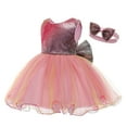 thumbnail image 2 of Fesfesfes Kids Girls Paillette Tulle Dress Pageant Gown Birthday Party Princess Wedding Dress Spring Saving Sale, 2 of 8