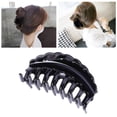 thumbnail image 3 of 1pc Hair Claw Wingless Clip Simple Large Hair Claw Clamp for Women Girls (Black), 3 of 3