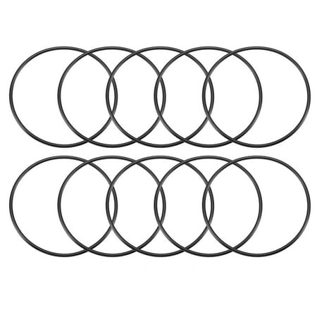 Unique Bargains 10 Pcs Oil Seal O Rings Black Nitrile Rubber 75mm OD 2.5mm Thickness