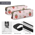 thumbnail image 4 of Disketp Strawberry Floral Estuche de Lápices de Cuero con Cierre, Estuche Compacto para Papelería, Bolígrafos y Accesorios Pequeños, 4 of 7