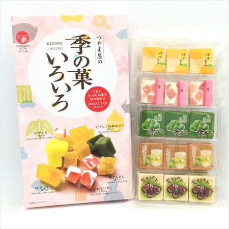 Tsuyamaya Kinoka Iroiro Agar Jelly 348g/ 12.27oz(15Pcs)