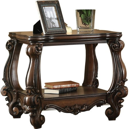 Acme Versailles End Table In Cherry Oak Finish 82121 Walmart Com