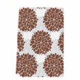 thumbnail image 2 of Brown Dahlia Kitchen Towels Set of 1, Vintage Abstract Grey Flowers Floral Absorbent Dish Towels for Kitchen, Microfiber Hand Towel, Quick Drying Tea Towel for Cleaning Decorative Dishcloths, 2 of 7