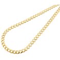 thumbnail image 2 of 10k Yellow Gold Solid Plain Curb Cuban Chain 5.5 MM Necklace 20", 2 of 5