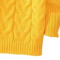 thumbnail image 5 of WQNVRNR Girls Fall Winter Sweater Mock Neck Long Sleeve Cable Knit Soft Loose Knit Pullover Yellow 2 Years, 5 of 7