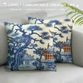 thumbnail image 3 of PIKWEEK  Chinoiserie Blue and White Pillow Covers,Blue and White Pillow Covers Outdoor Decorative Pillow Covers for Couch Bed Sofa Cushion Farmhouse Pillowcases, 3 of 5