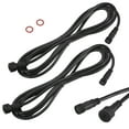 thumbnail image 1 of Uxcell 2-Pack Cable de Extensión a Prueba de Agua, 4 Pines 9.84 Ft/3m con Conectores Masculinos y Femeninos IP67 para Focos [Negro], 1 of 7