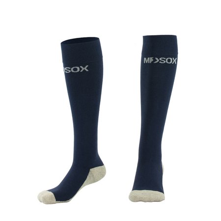 Graduated Compression Socks for Men & Women | MDSOX 20-30 mmHg | (NavyBlue, Large) - Best Choice, Ideal for Everyday Use, Travel, Running, Maternity Pregnancy, Nursing, Circulation & Recovery