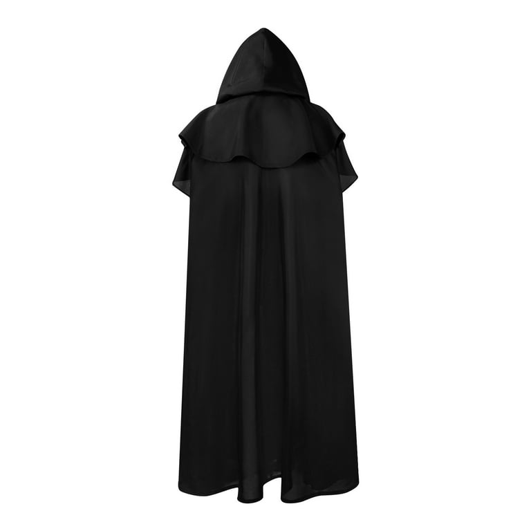 Penkiiy Cloak with Hood Men Clearance Men Solid Hooded Side Penkiiy Cloak with Hood Men Clearance Men Solid Hooded Side