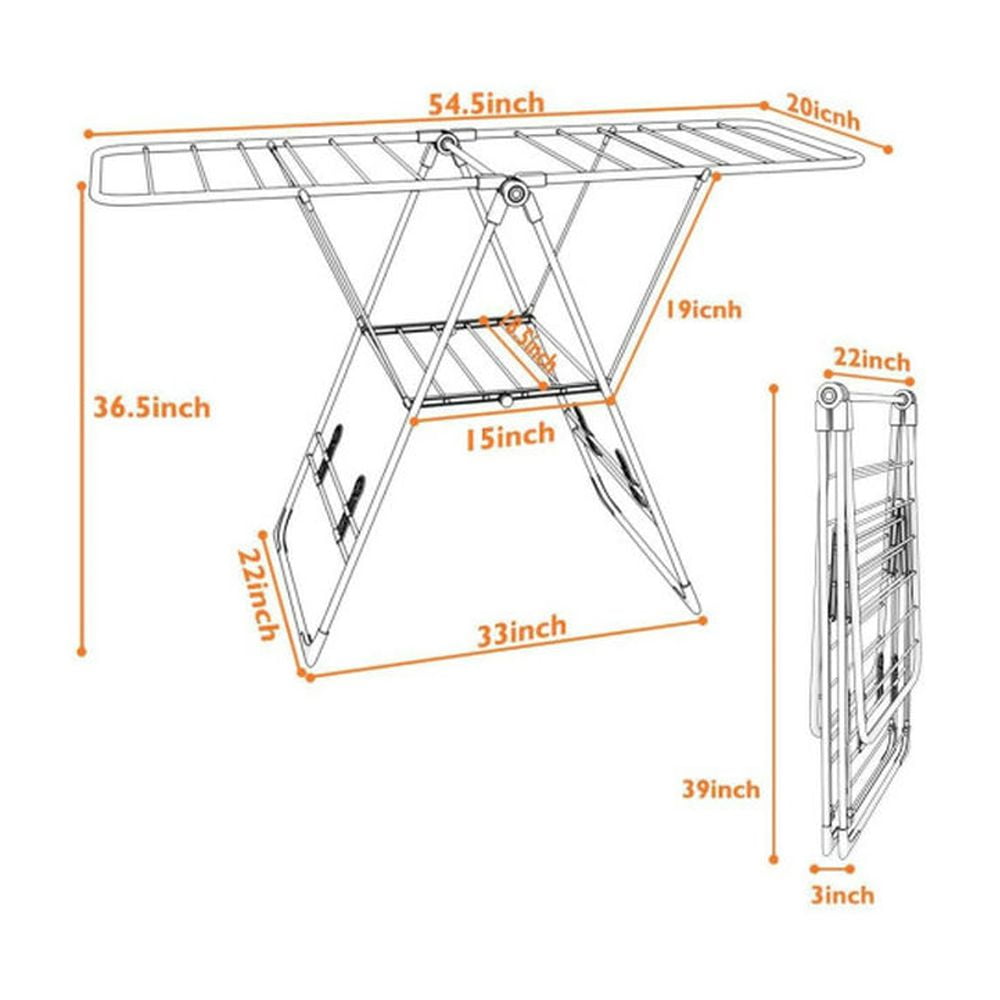 Finihen Drying Rack, Clothes Drying Rack, Portable Laundry Clothes Storage Drying Rack, for Indoor, Outdoor, White Finihen Drying Rack, Clothes Drying Rack, Portable Laundry Clothes Storage Drying Rack, for Indoor, Outdoor, White