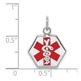 thumbnail image 2 of Sterling Silver Medical Jewelry Pendant - 1.3 Grams - Measures 15.8x15mm Wide, 2 of 2