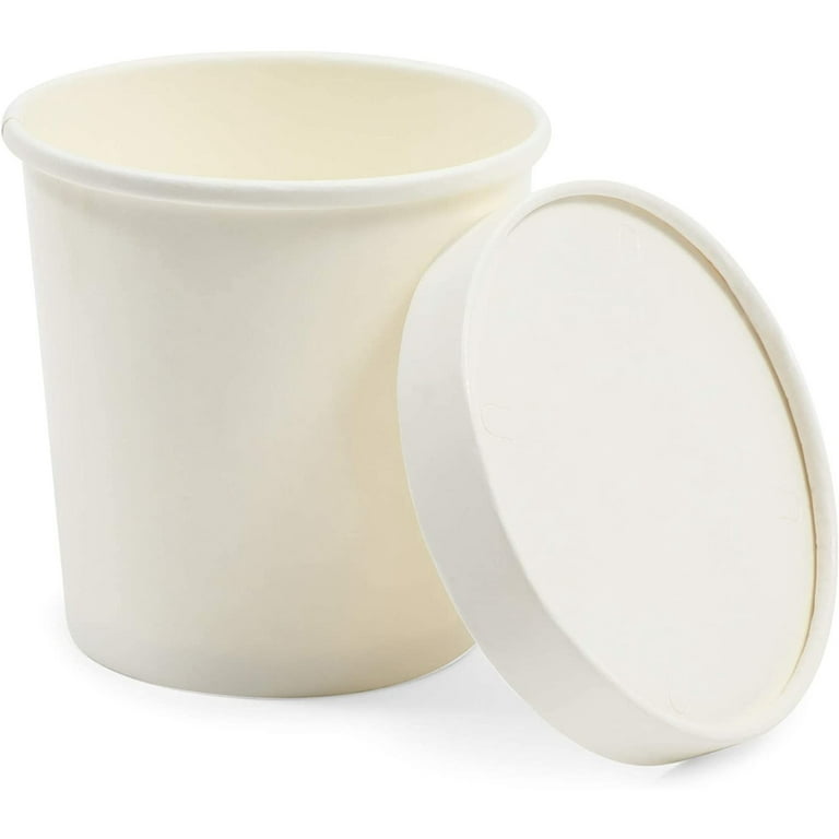 White Soup Cup (Lid optional) 20oz D:3.75in H:4.4in - 50 pcs