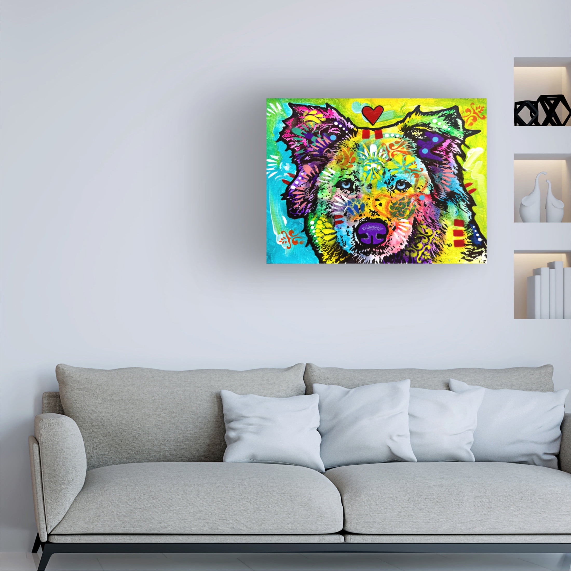 Canvas Wall Art - Dean Russo- Exclusive 'Blu' Wall Art for Living Room, Bedroom, or Office Décor by Trademark Fine Art - 32 x 24 Inches