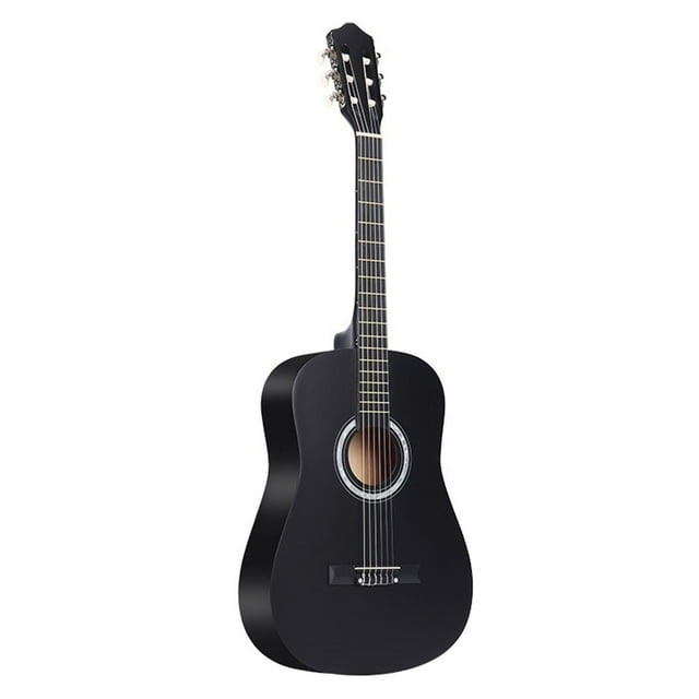 Guitarra acústica clásica de 38 pulgadas, guitarra de madera de 6 cuerdas para estudiantes