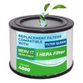 thumbnail image 1 of Breathe Naturally Replacement Filters Compatible with Filter Queen Defender 4000 Series Air Purifier - HEPA Filter - Carbon Activated Prefilters - 11.25""x8"" (1 HEPA Filter), 1 of 5