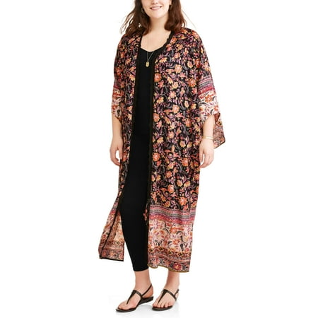 Gypsy Maxi - Romantic Gypsy Women's Plus Snapdragon Maxi Kimono