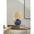 thumbnail image 4 of Livabliss Stella Diminuta Cottage Accent Table Lamp, 13-inch, Blue with Beige Shade, 4 of 5