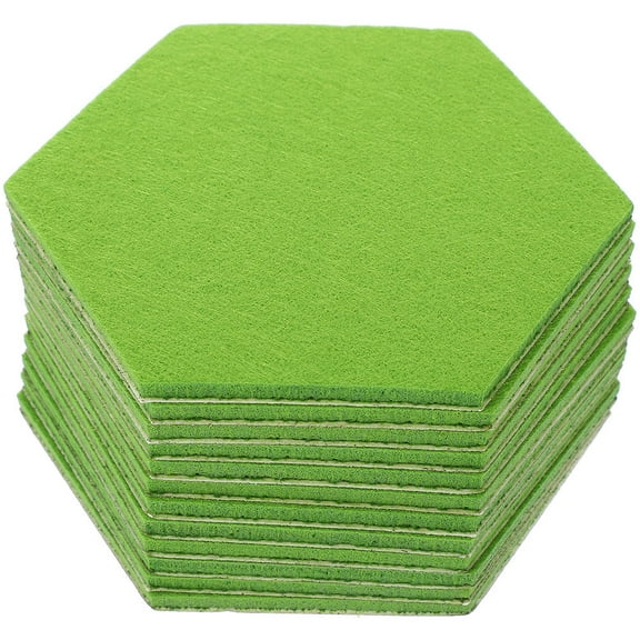FOMIYES 24Pcs Felt Bulletin Board Panels Green Memo Board for Classroom Sound Insulation