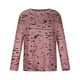 thumbnail image 4 of ICHUANYI Clearance Fashion Women Print Long Sleeve Comfortable Breathable Round-Neck Shirt Tops(Pink, L) ICHUANYI WER2023080708669, 4 of 8