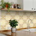 thumbnail image 2 of Mi Alma Orange Yellow Floral Peel & Stick Vinyl Backsplash Tiles 5x5, 24 pcs, 2 of 10