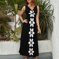 thumbnail image 5 of Black & White - Retro Daisy Flower - s Mod Sleeveless Dress Female clothing dresses for women dress summer Elegant gowns, 5 of 7