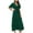 Green, variant on IROINNID Casual Dresses For Women Going Out Elegant Fashion Short-sleeved V-neck High-waistband Long Dress
