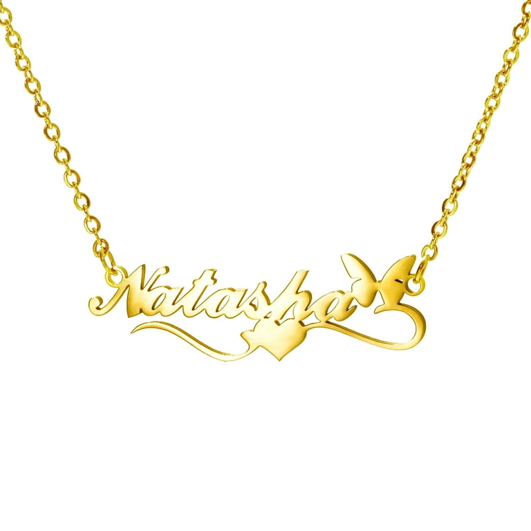 Butterfly necklace shop with name