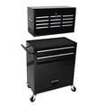 thumbnail image 6 of 8-Drawer Rolling Tool Chest, Black Steel Tool Storage Cabinet with Locking Wheels & Work Surface, 24.2" x 13" x 42.8", 6 of 12