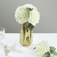 thumbnail image 2 of Efavormart 24 Roses | 5" Artificial Foam Rose With Stem And Leaves for Wedding Party Home Event Décor Wedding Anniversary Party - Ivory, 2 of 6