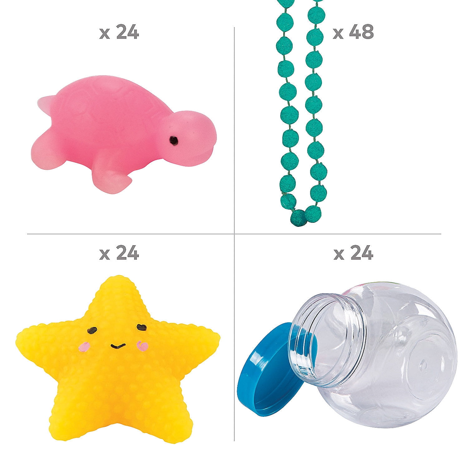 Sea Life Mochi Squishies in Aquariums Kit for 24