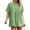 Light green, variant on High Waist Women Short Sleeve Solid A-line Loose Blouse Tops