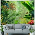 thumbnail image 4 of Creowell  Tropical Rainforest Landscape Tapestry, Jungle Tiger Plant Natural Scenery Tapestry Wall Hanging, Bed Cover Mural Home Decor  60x50inch, 4 of 6