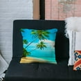 thumbnail image 4 of Throw Pillow Cover Beautiful Tropical Beach with Palm Tree Home Decor Pillowcase for Sofa 18x18 Inches, 4 of 6