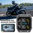 thumbnail image 3 of BaYuYPOO Motorcycle TPMS Tire Pressure Monitoring System- 2 External Sensors, LCD Display, Tire Pressure & Temperature Monitoring System with Alarm - IP65 Waterproof, 12V, 433.92MHz, 3 of 8
